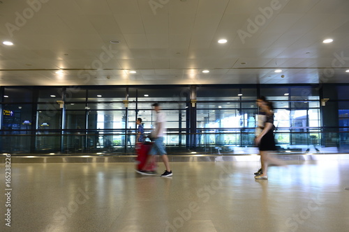 Passengers in Shanghai Pudong International Airport Airport © qiujusong