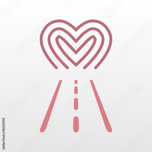 road way to heart logo icon