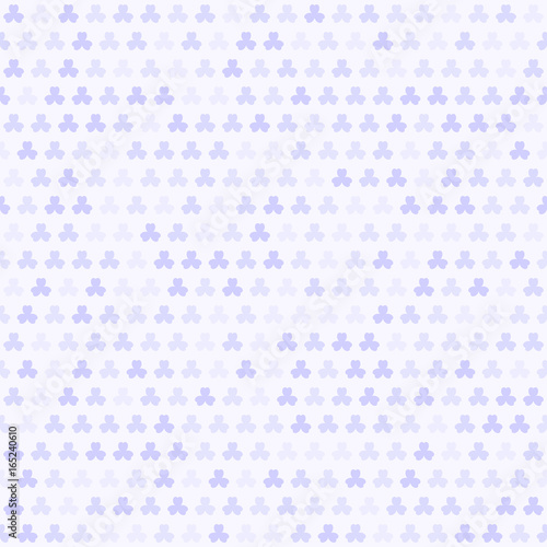 Violet shamrock pattern. Seamless clover vector background