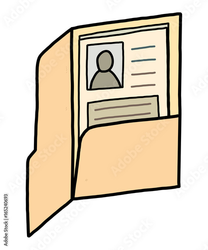 personal data / cartoon vector and illustration, hand drawn style, isolated on white background.