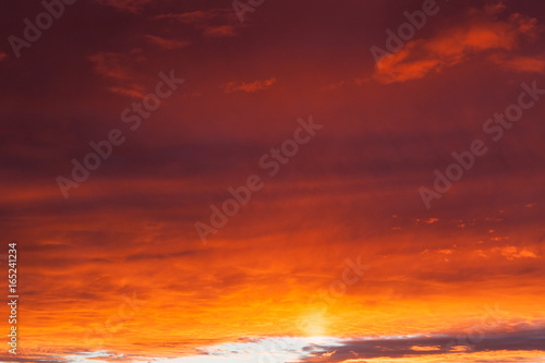 Vibrant sunset cloudscape