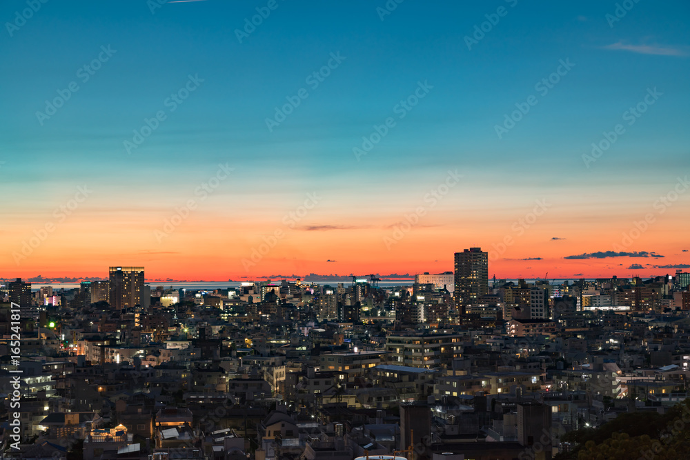 Naklejka premium 夕暮れの那覇市街