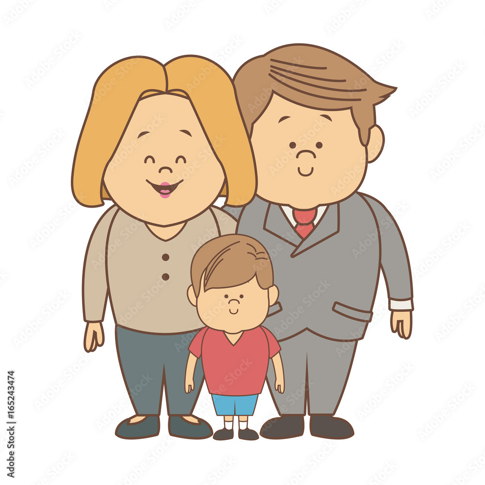 happy family standing together smile father mother and son happy family standing together smile father mother and son
