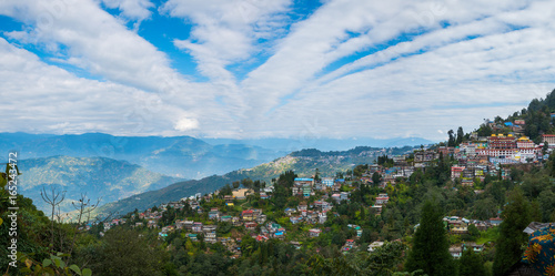 Darjeeling town view from high angle view shot
