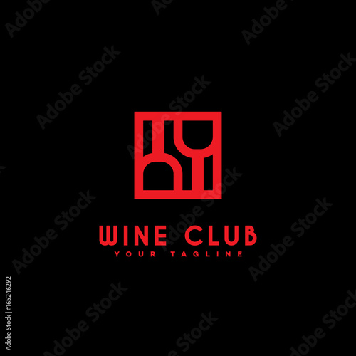 Wine logo template