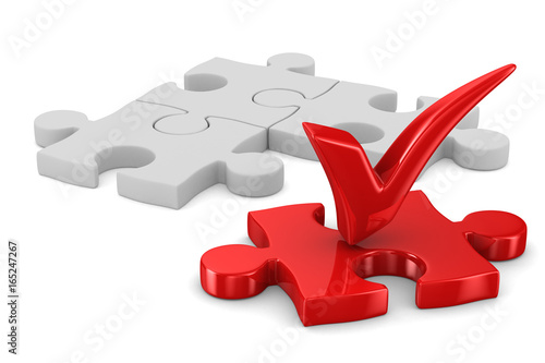 Puzzle on white background....
