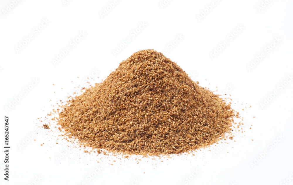 Heap of cumin powder on white background Heap of cumin powder on white background