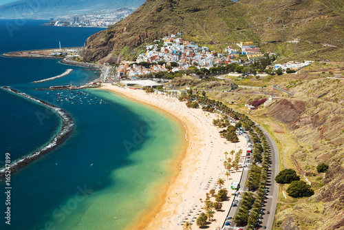 Amazing view of beach las Teresitas Tenerife