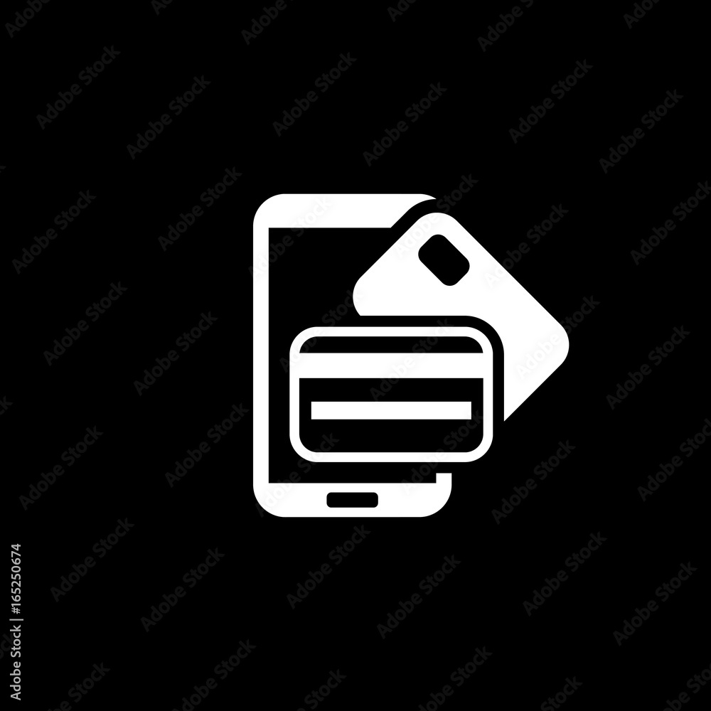 Mobile Banking Icon. Flat Design. Mobile Banking Icon. Flat Design.