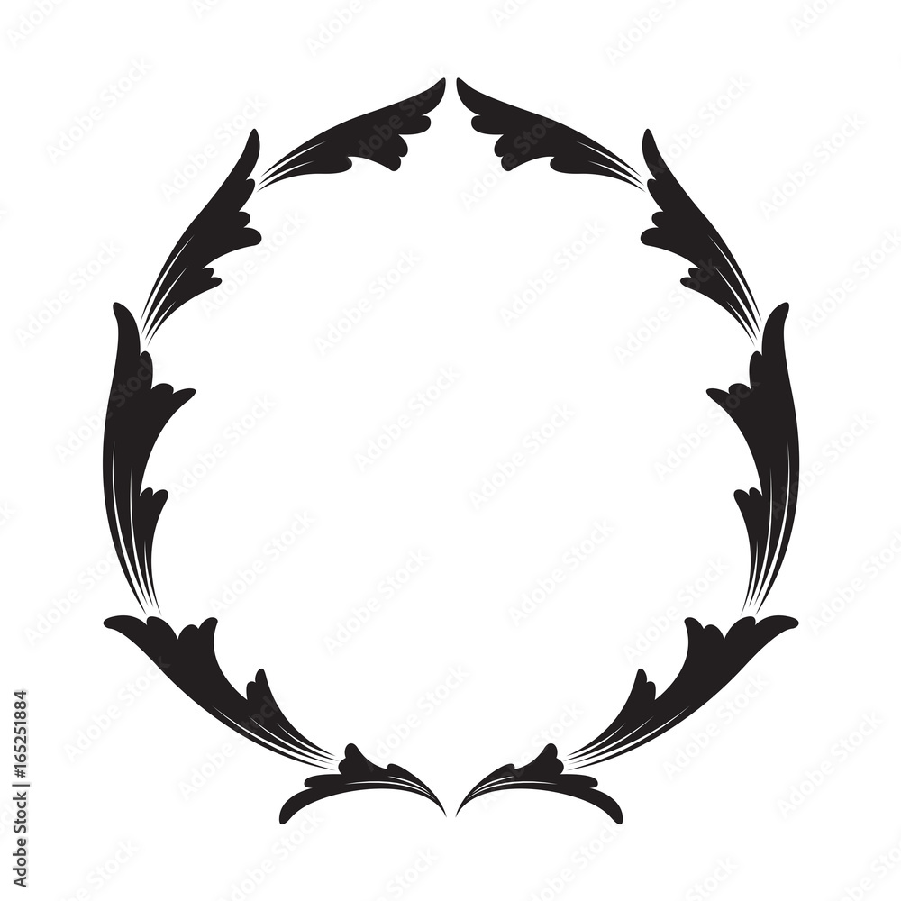 Fototapeta premium vintage frame on white background, vector