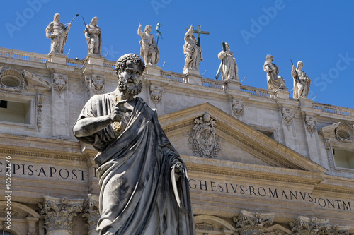 Vatican City St Peters Square Statue of Saint Peter