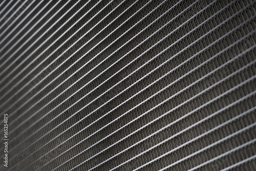 Car cooling radiator cell closeup