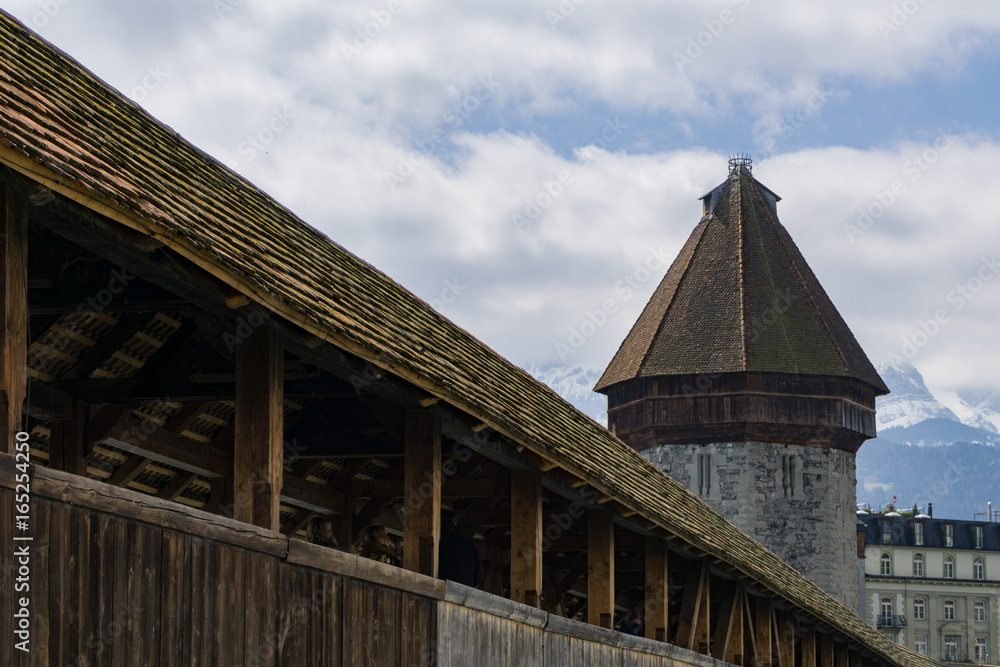 Obraz premium Lucerne Switzerland Chapel Bridge