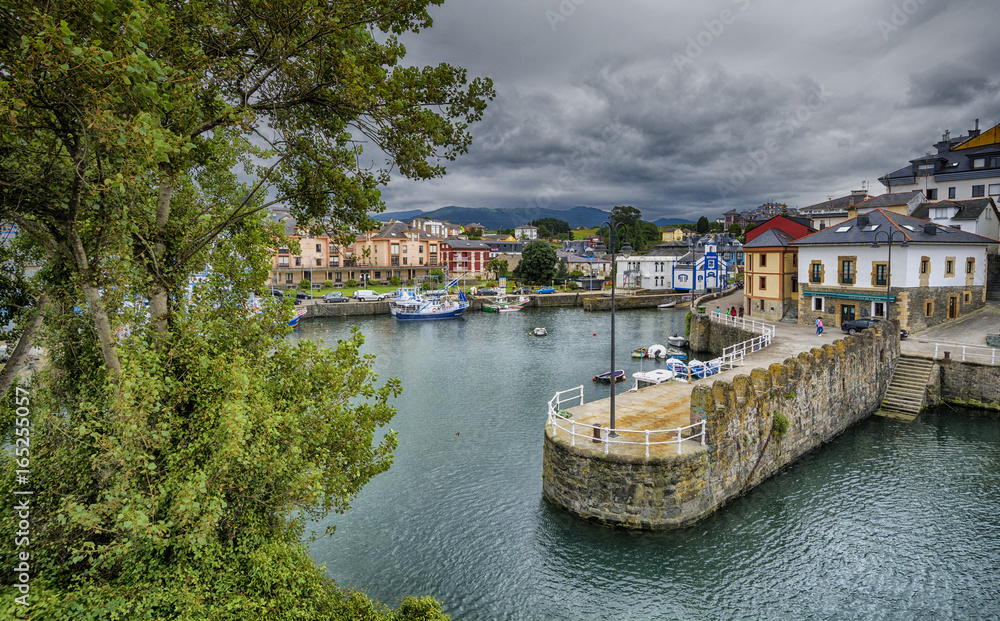 Asturias,Puerto de Vega - obrazy, fototapety, plakaty 
