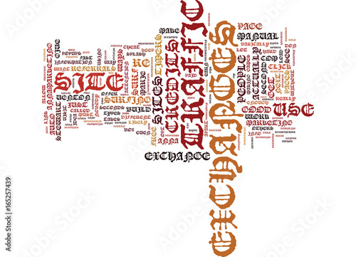 THE NUTS AND BOLTS OF TRAFFIC EXCHANGES Text Background Word Cloud Concept photo