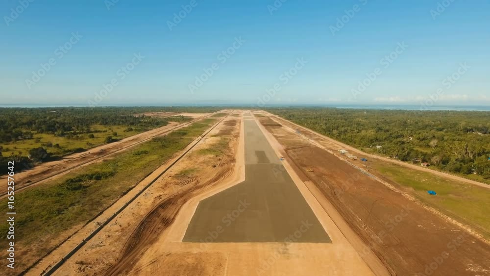 Aerial view Modern airport terminal construction site. Aerial view Modern airport terminal construction site.