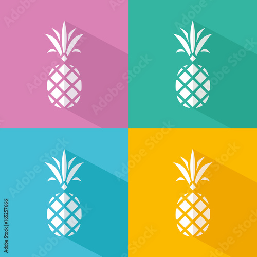 Flat Pineapple Pictogram