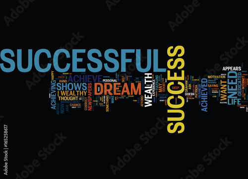 THE NEED TO BE SUCCESSFUL Text Background Word Cloud Concept