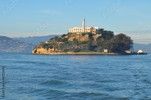 View of the Alcatraz prison from a cruise boat