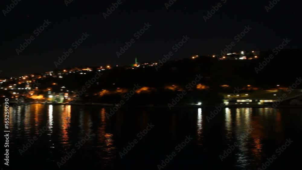 View from the Bosphorus at night Istanbul View from the Bosphorus at night Istanbul