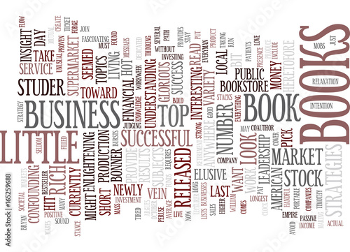 THE MOST POPULAR BUSINESS BOOKS Text Background Word Cloud Concept