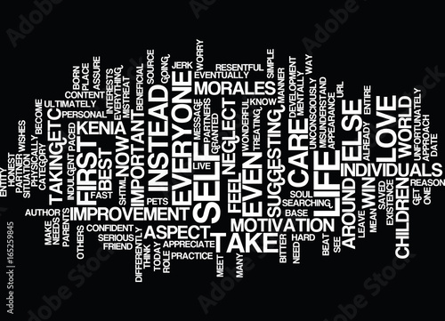 THE MOST IMPORTANT ASPECT IN YOUR LIFE Text Background Word Cloud Concept