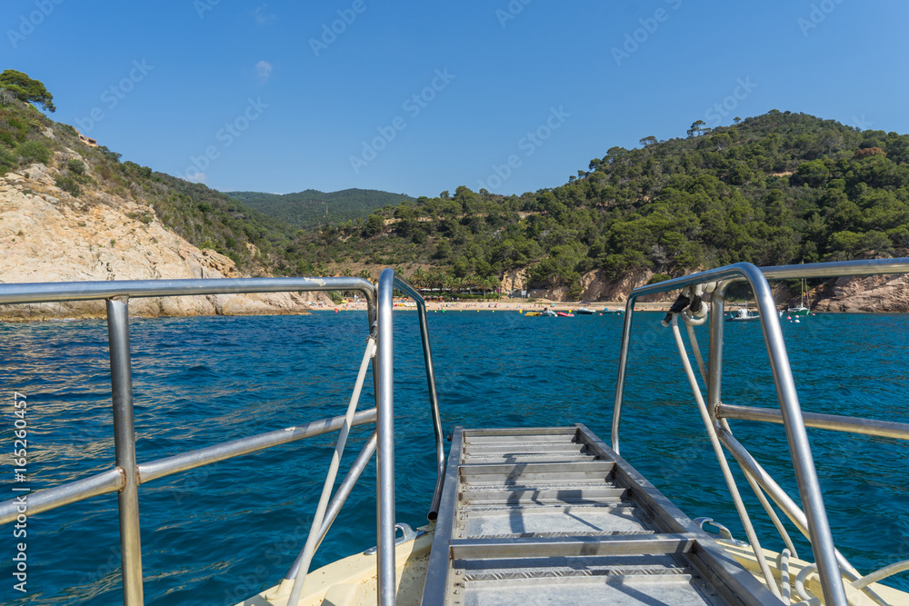 Beautiful landscape view from a boat on the sea