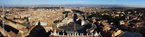 Stitched Panorama.Historical sights of the ancient city of Rome photo