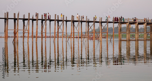 U Bein Bridge in Mandalay, Myanmar photo