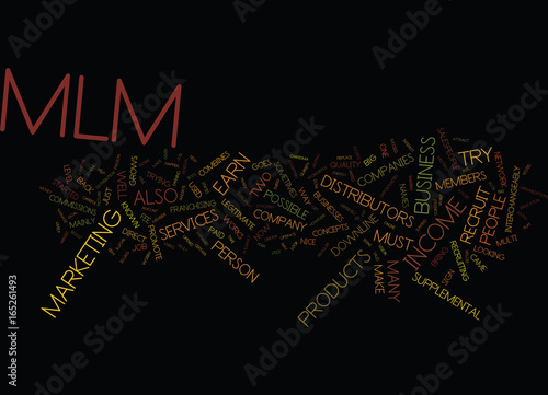 THE MAGIC OF MLM Text Background Word Cloud Concept