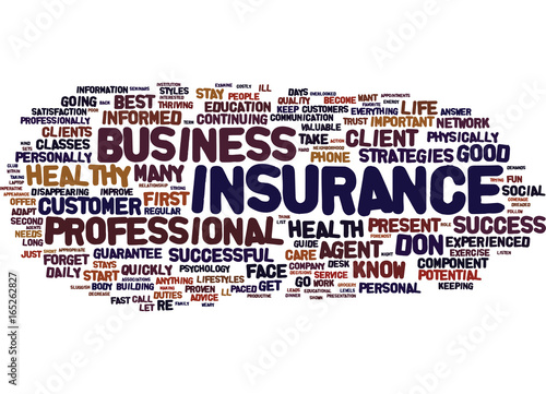THE INSURANCE AGENT S GUIDE TO SUCCESS Text Background Word Cloud Concept