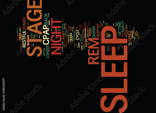 THE INABILITY TO USE CPAP FOR THE ENTIRE NIGHT Text Background Word Cloud Concept