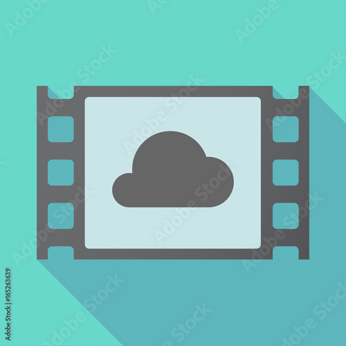 Long shadow film frame with a cloud