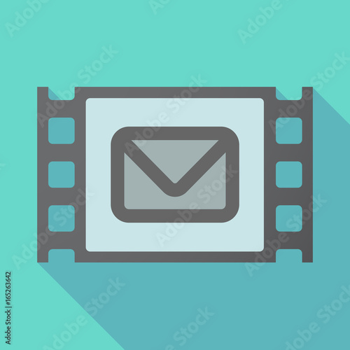 Long shadow film frame with an envelope