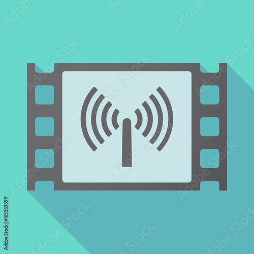 Long shadow film frame with an antenna