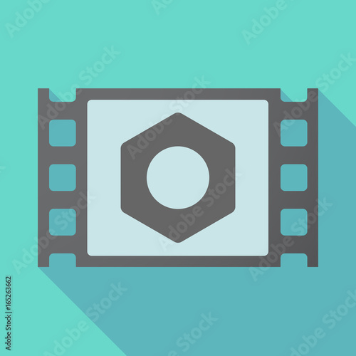 Long shadow film frame with a nut