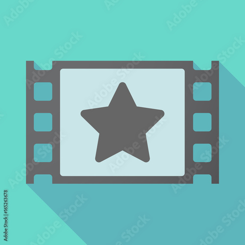 Long shadow film frame with a star