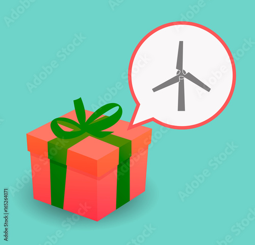 Long shadow present with a wind turbine