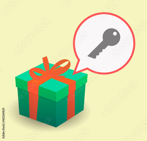 Long shadow present with a key