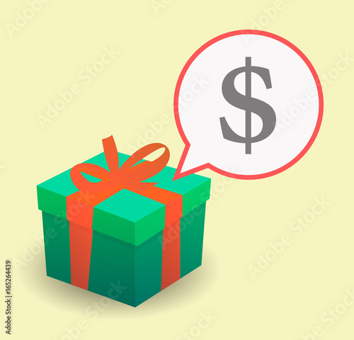 Long shadow present with a dollar sign