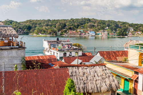 Roofs of Flores, Guatemala photo