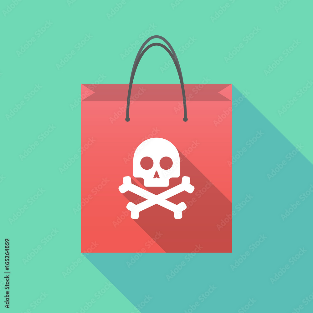 Long shadow shopping bag with a skull Long shadow shopping bag with a skull