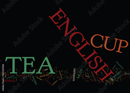THE ENGLISH TEA CUP PROTOCOL Text Background Word Cloud Concept