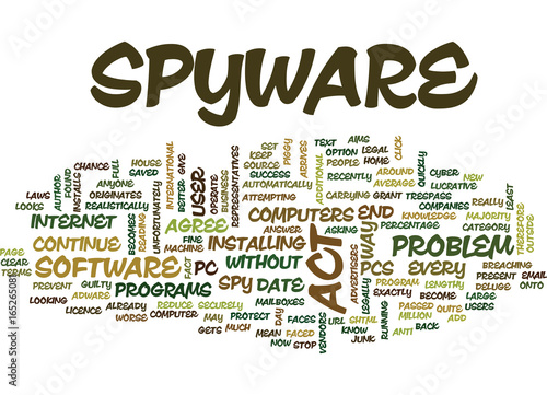 THE END OF SPYWARE Text Background Word Cloud Concept