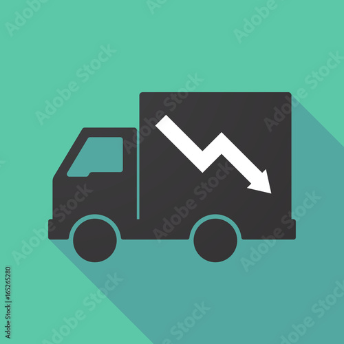 Long shadow truck with a descending graph