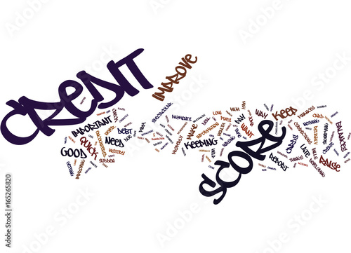 THE EASY WAY TO IMPROVE YOUR CREDIT SCORE Text Background Word Cloud Concept
