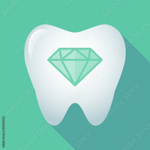 Long shadow tooth with a diamond