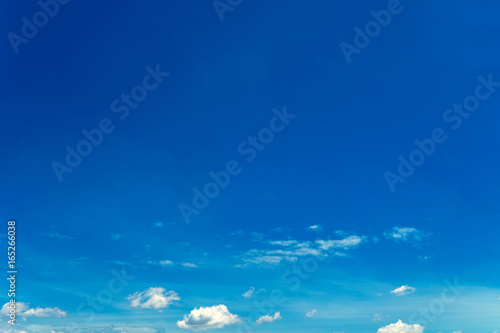 Sky heaven Deep blue turquoise above the clouds on bright blue days.