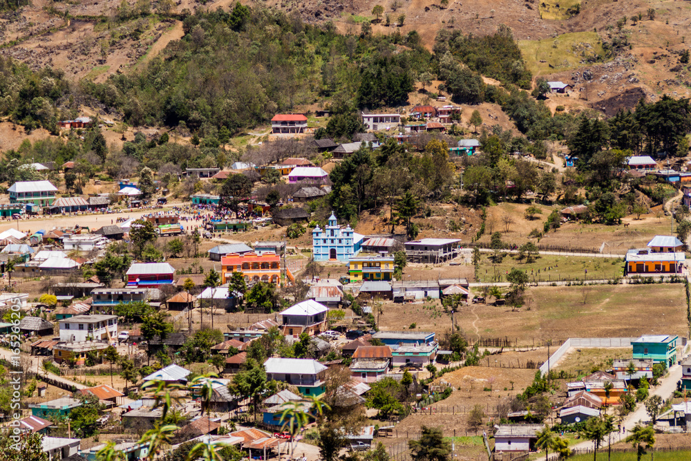 Small village in the mountains of northern Guatemala