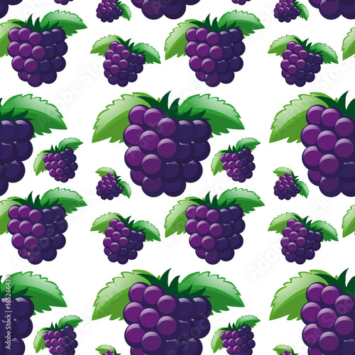 Seamless background with blackberries